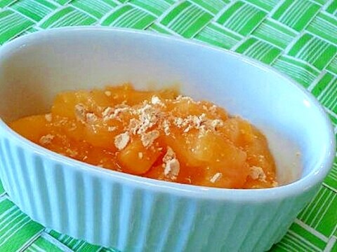 【離乳食】柿のバターソテーきな粉がけ